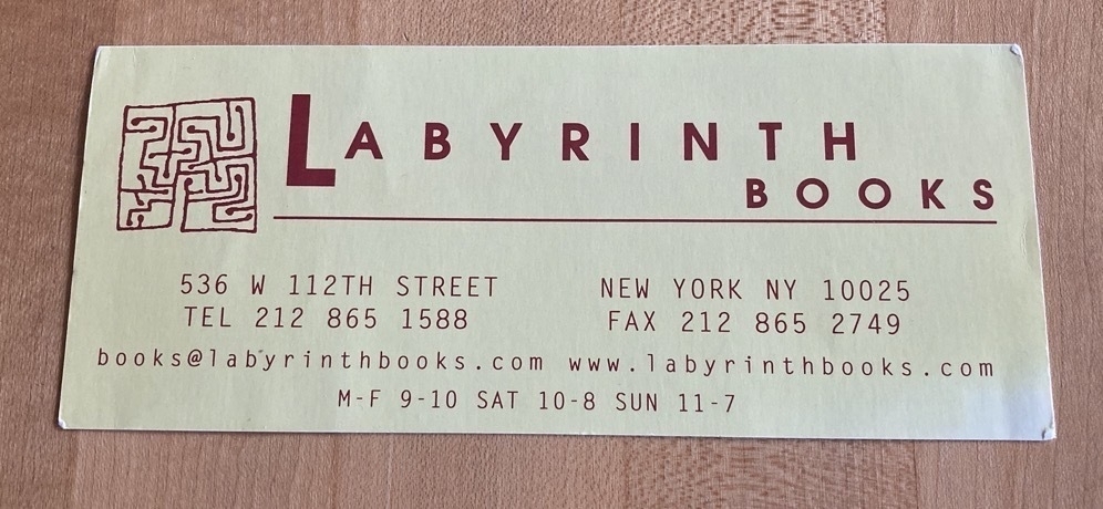 Day 34 Labyrinth Books in Manhattan