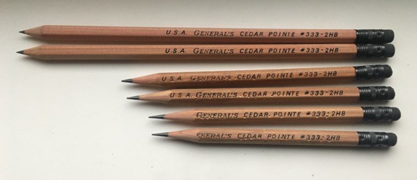 six Cedar Pointe pencils