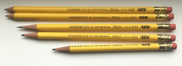 five Goddess pencils